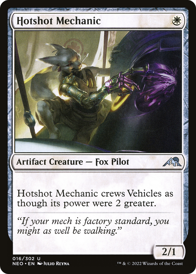 Hotshot Mechanic (NEO-016)  Foil - Kamigawa: Neon Dynasty