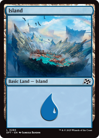 Island (0280) (DFT-280)  Foil - Aetherdrift