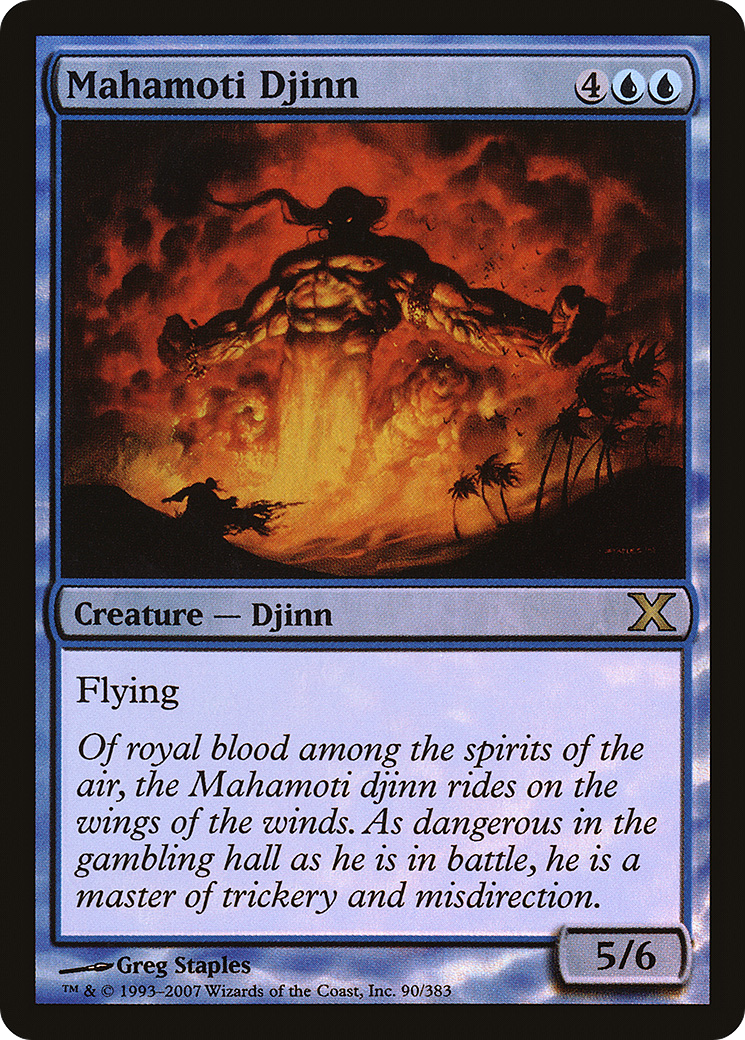 Mahamoti Djinn (10E-90★)  Foil - Tenth Edition