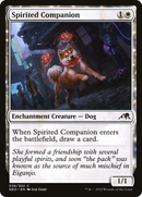 Spirited Companion (NEO-038) - Kamigawa: Neon Dynasty: (enchantment) Foil