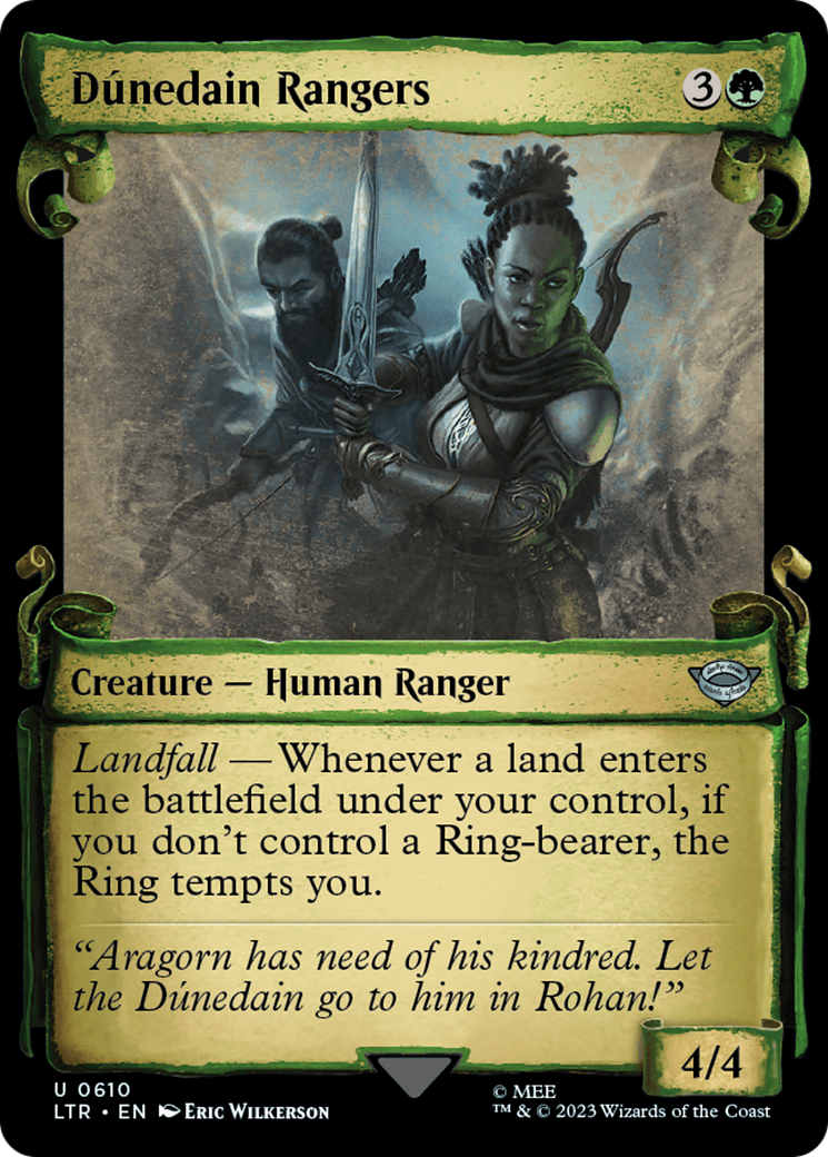 Dunedain Rangers (Showcase Scrolls) (LTR-610)  Foil - The Lord of the Rings: Tales of Middle-earth: (Showcase)