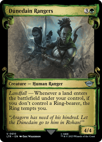 Dunedain Rangers (Showcase Scrolls) (LTR-610)  Foil - The Lord of the Rings: Tales of Middle-earth: (Showcase)