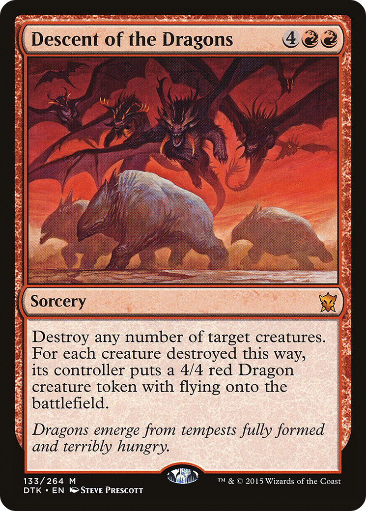 Descent of the Dragons (DTK-133)  Foil - Dragons of Tarkir