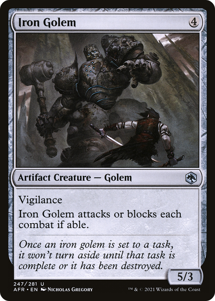 Iron Golem (AFR-247)  Foil - Adventures in the Forgotten Realms