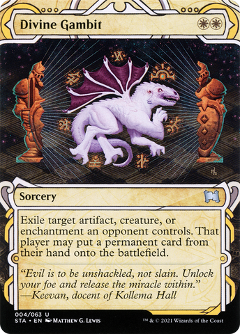 Divine Gambit (STA-004)  - Strixhaven Mystical Archive: (Showcase) (Borderless)
