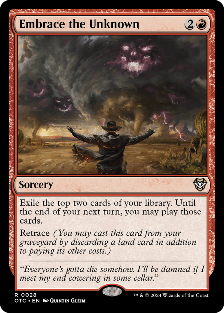 Embrace the Unknown (OTC-028)  - Outlaws of Thunder Junction Commander