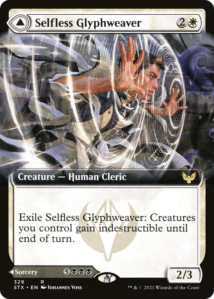 Selfless Glyphweaver (Extended Art) (STX-329) - Strixhaven: School of Mages: (Extended Art) Foil