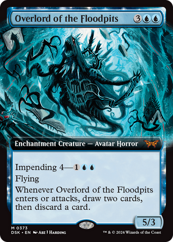 Overlord of the Floodpits (Extended Art) (DSK-373)  Foil - Duskmourn: House of Horror: (Extended Art, enchantment)