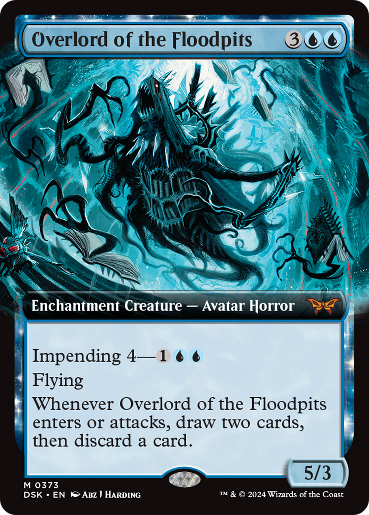 Overlord of the Floodpits (Extended Art) (DSK-373)  - Duskmourn: House of Horror: (Extended Art, enchantment)