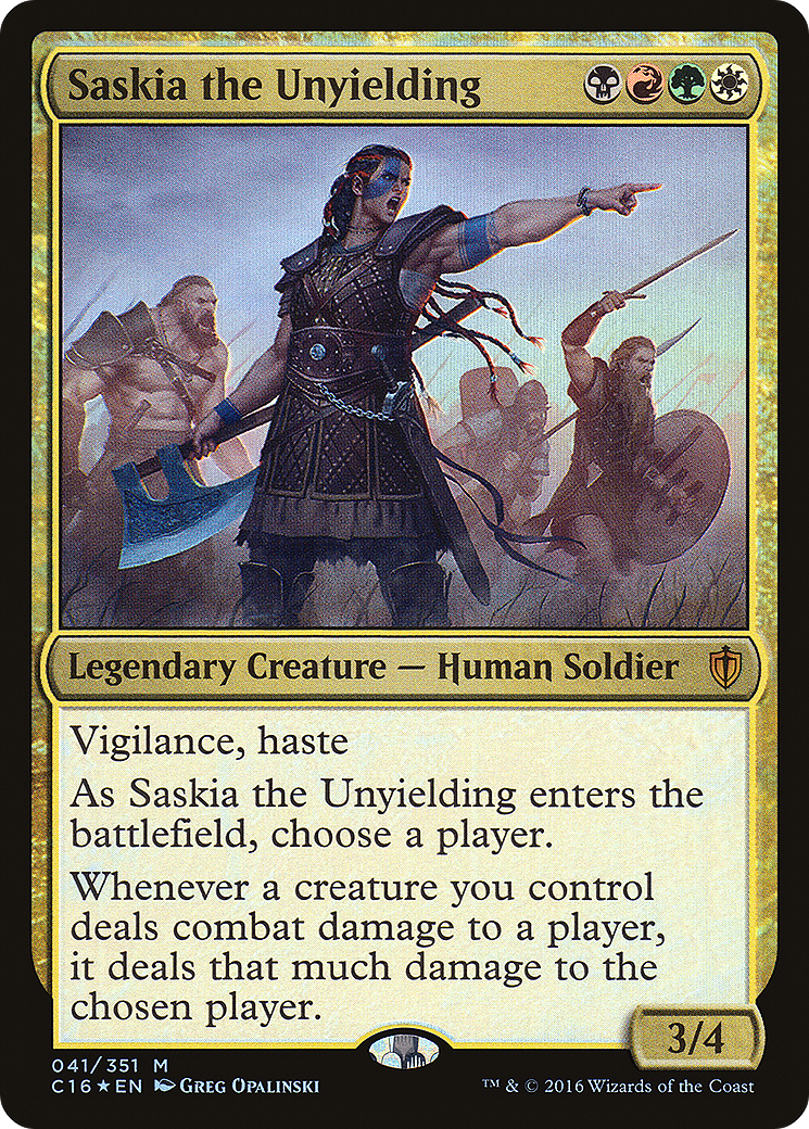 Saskia the Unyielding (C16-041)  Foil - Commander 2016