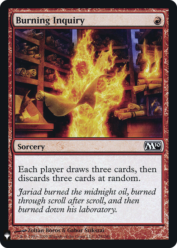 Burning Inquiry (LIST-128)  - The List