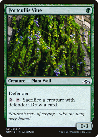 Portcullis Vine (GRN-142)  Foil - Guilds of Ravnica