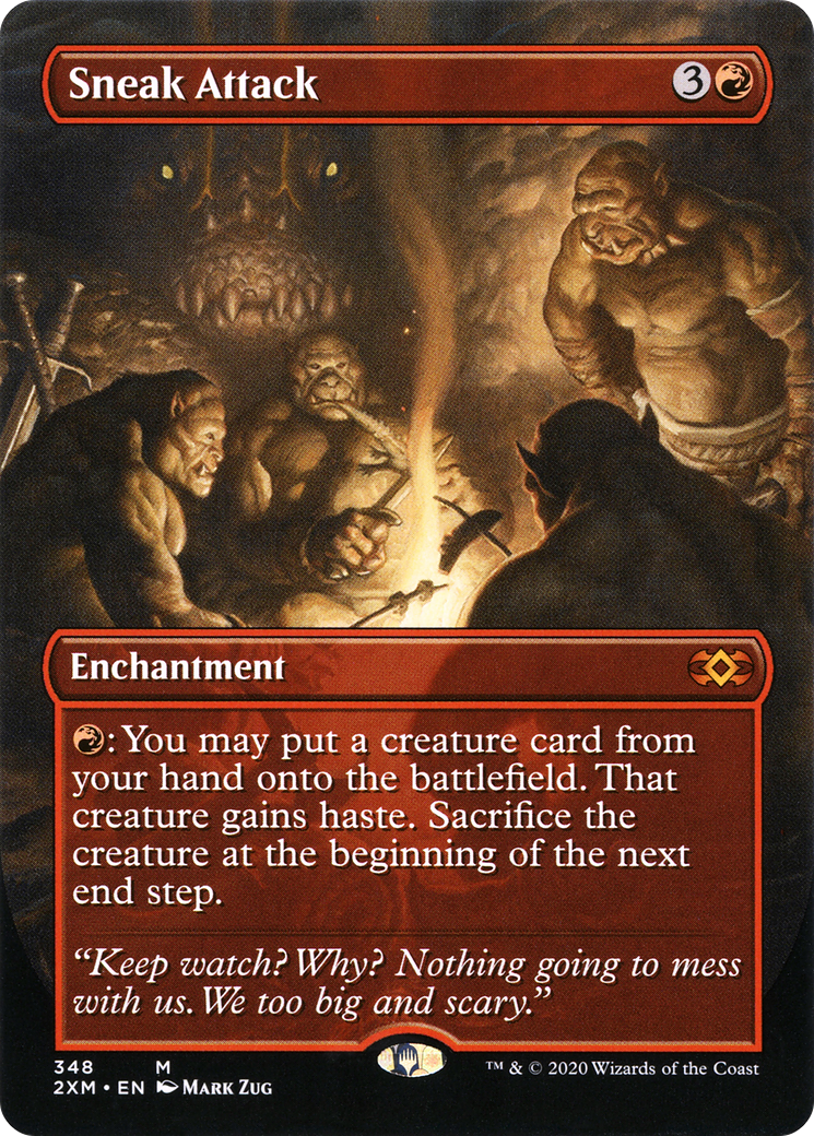 Sneak Attack (Borderless) (2XM-348)  Foil - Double Masters (Borderless)