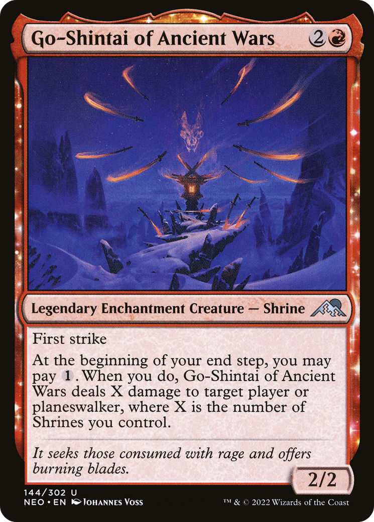 Go-Shintai of Ancient Wars (NEO-144)  Foil - Kamigawa: Neon Dynasty: (enchantment)