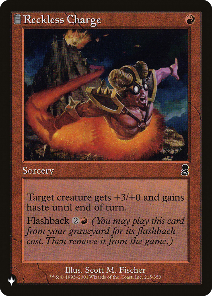 Reckless Charge (LIST-ODY-215)  - The List: (tombstone)