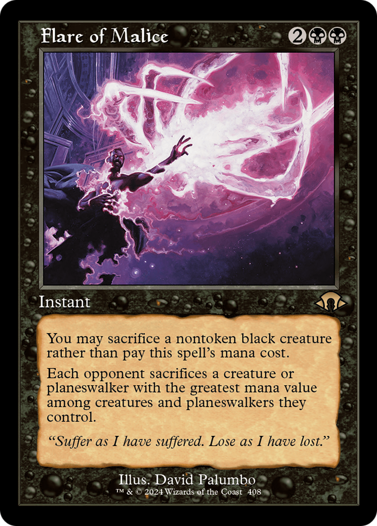 Flare of Malice (Retro Frame) (MH3-408)  Foil - Modern Horizons 3
