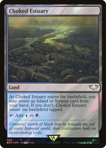 Choked Estuary (Surge Foil) (40K-268)  Foil - Warhammer 40,000 Commander