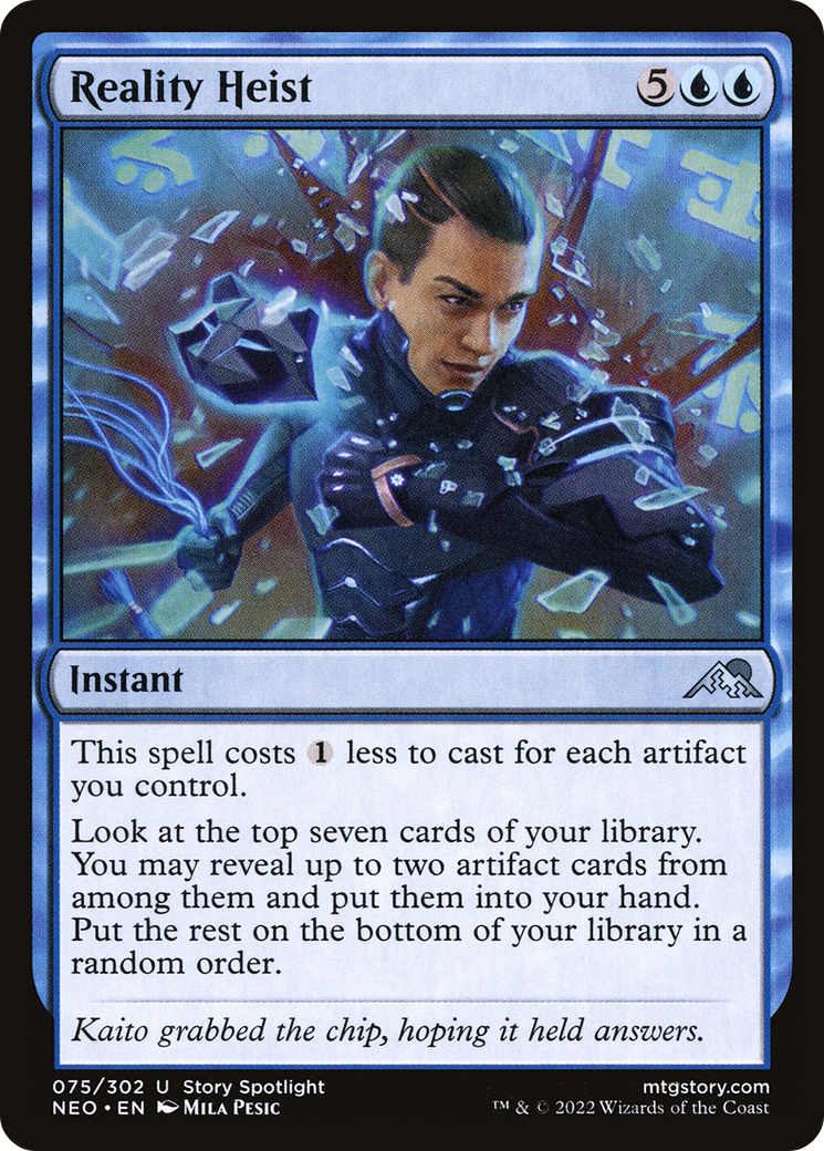 Reality Heist (NEO-075)  Foil - Kamigawa: Neon Dynasty