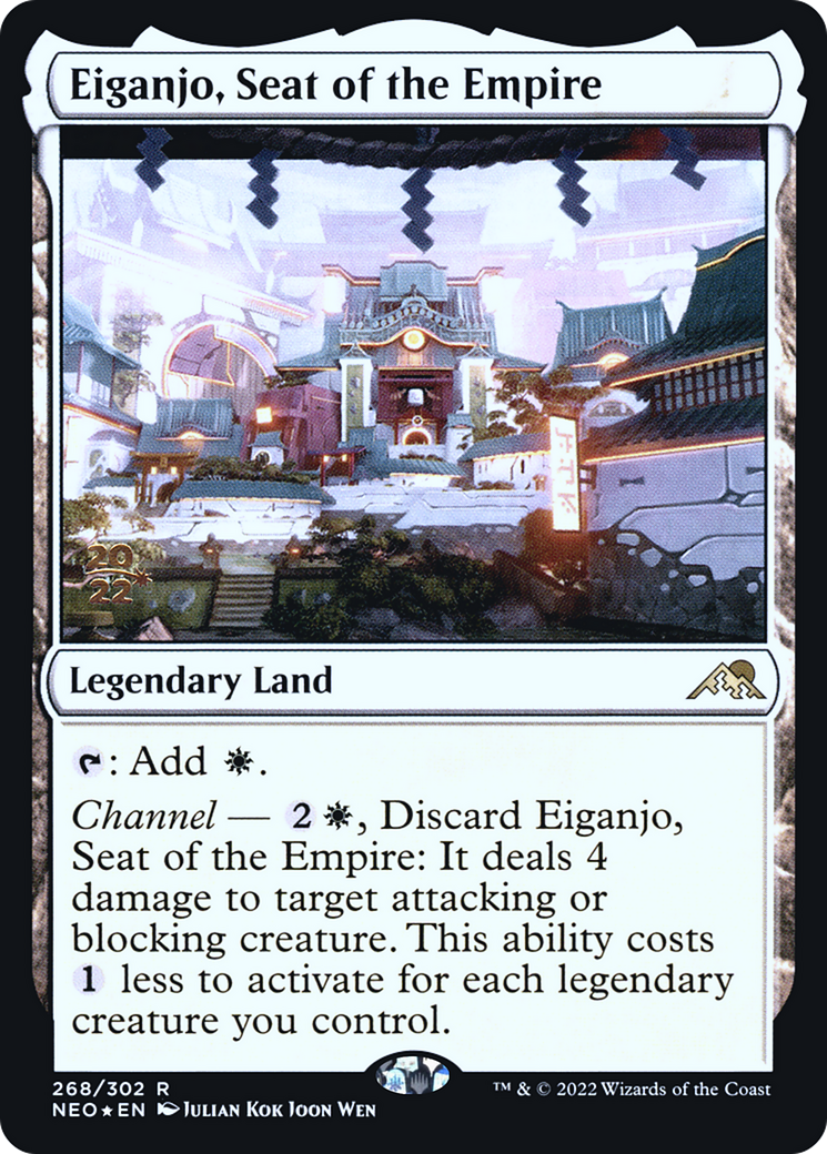 Eiganjo, Seat of the Empire (PRE-268S) - Kamigawa: Neon Dynasty Promos Foil