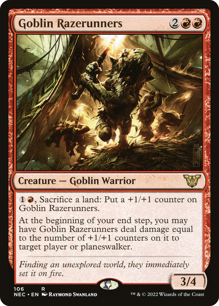 Goblin Razerunners (NEC-106)  - Neon Dynasty Commander
