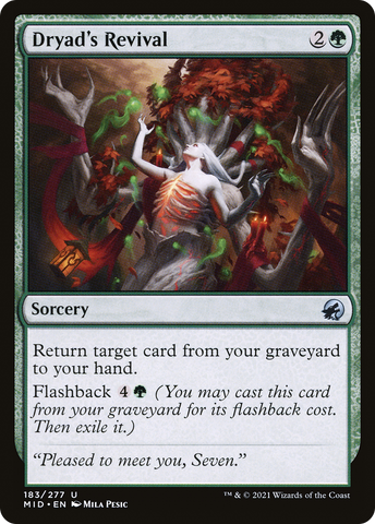 Dryad's Revival (MID-183)  Foil - Innistrad: Midnight Hunt