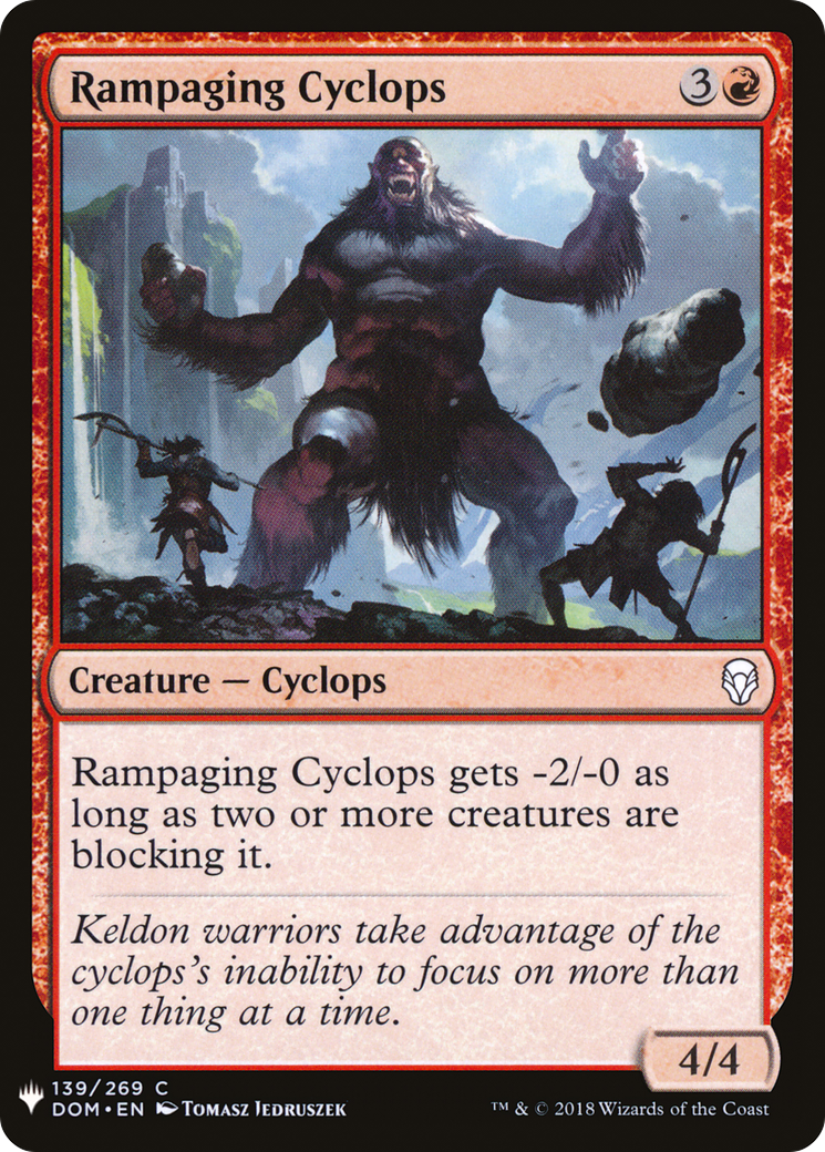 Rampaging Cyclops (LIST-139)  - The List