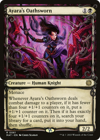 Ayara's Oathsworn (Showcase) (MAT-061)  Foil - March of the Machine: The Aftermath: (Showcase)