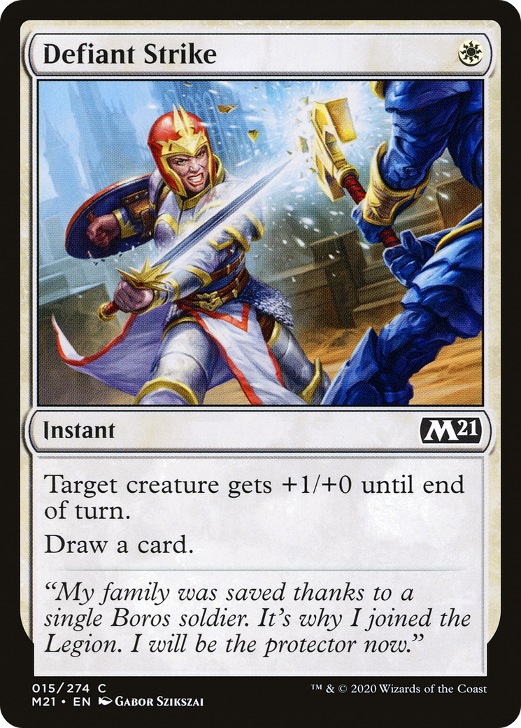 Defiant Strike (M21-015)  - Core Set 2021