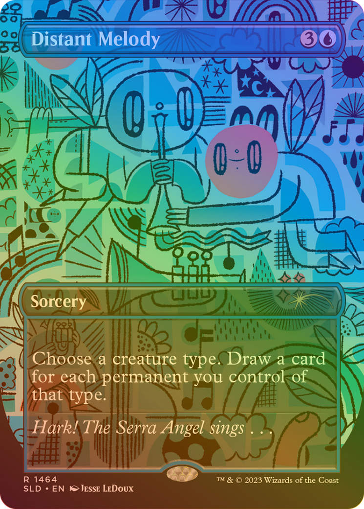 Distant Melody (Rainbow Foil) (SLD-1464)  Foil - Secret Lair Drop (Borderless)