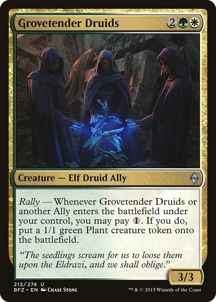 Grovetender Druids (BFZ-212)  Foil - Battle for Zendikar
