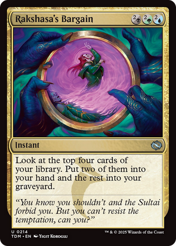 Rakshasa's Bargain (TDM-214)  Foil - Tarkir: Dragonstorm