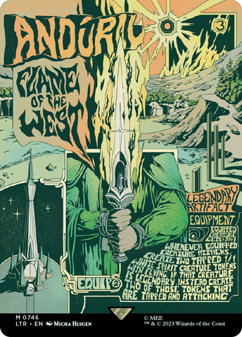 Anduril, Flame of the West (Borderless Poster) (LTR-746)  Foil - The Lord of the Rings: Tales of Middle-earth