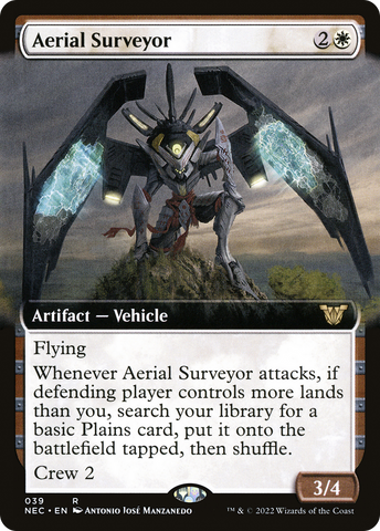 Aerial Surveyor (Extended Art) (NEC-039)  - Neon Dynasty Commander: (Extended Art)