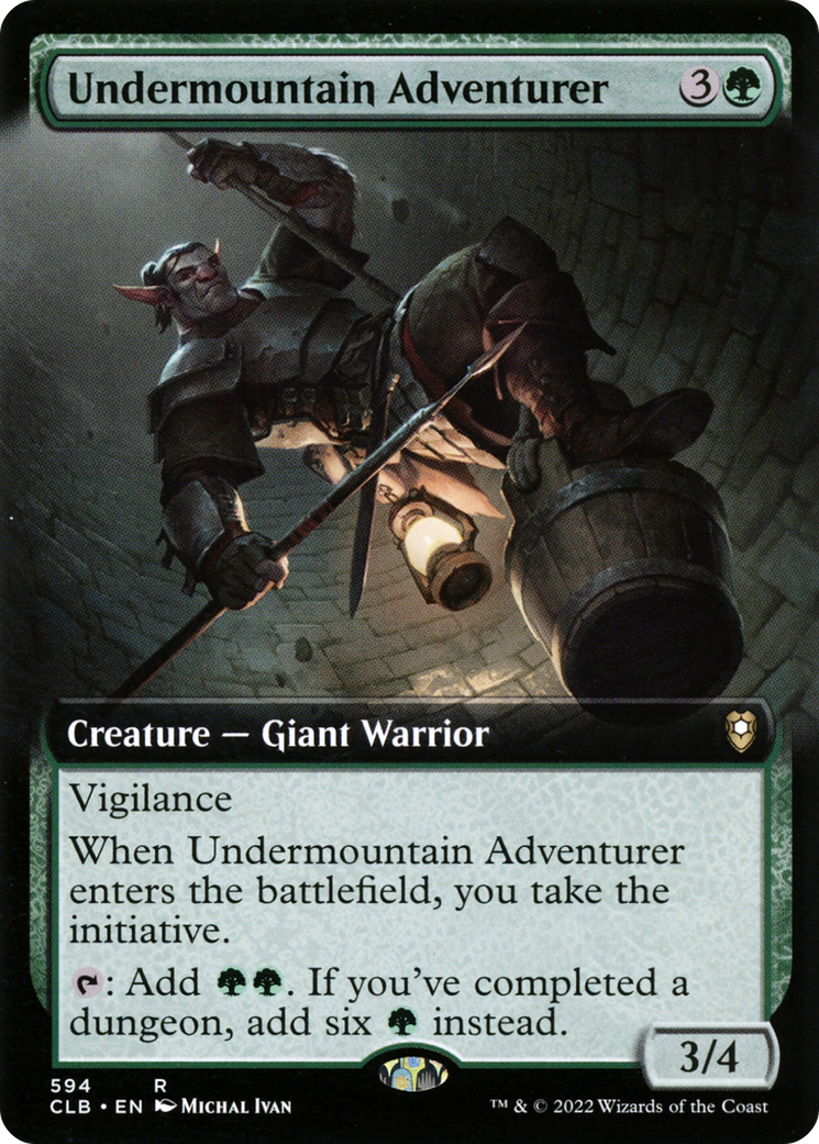 Undermountain Adventurer (Extended Art) (CLB-594) - Commander Legends: Battle for Baldur's Gate: (Extended Art) Foil
