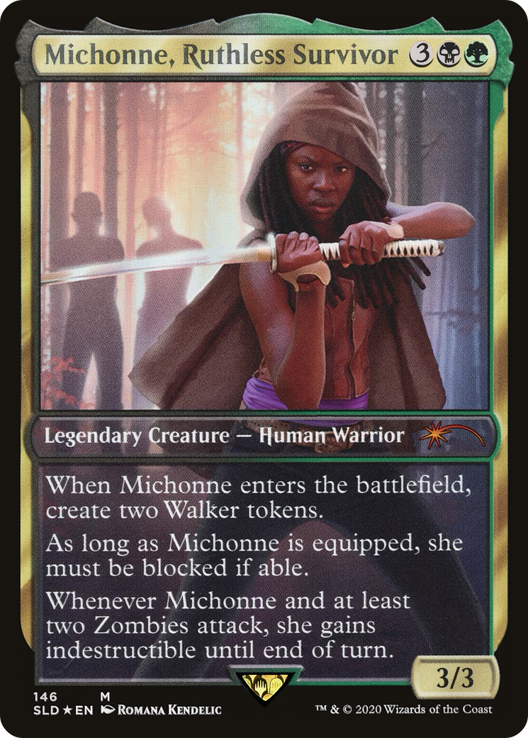 Michonne, Ruthless Survivor (SLD-146)  Foil - Secret Lair Drop / Michonne, Ruthless Survivor