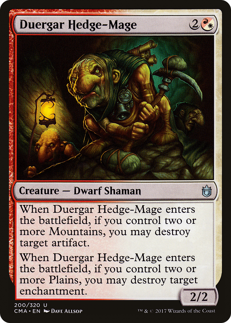 Duergar Hedge-Mage (CMA-200)  - Commander Anthology