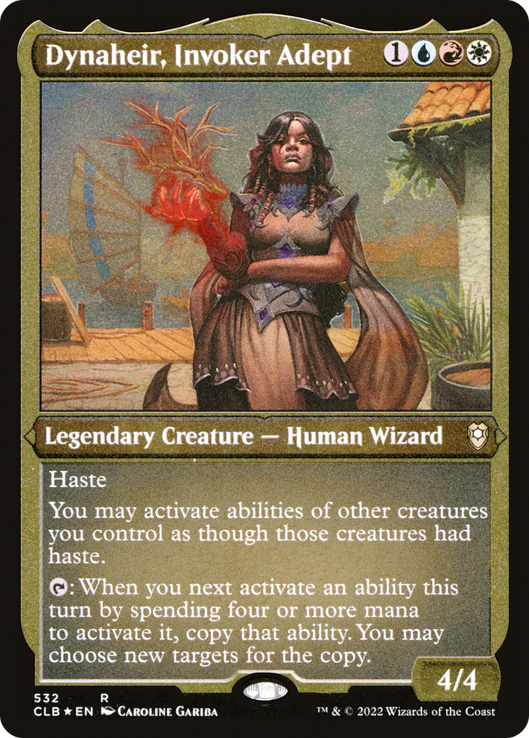 Dynaheir, Invoker Adept (CLB-532)  Etched Foil - Commander Legends: Battle for Baldur's Gate