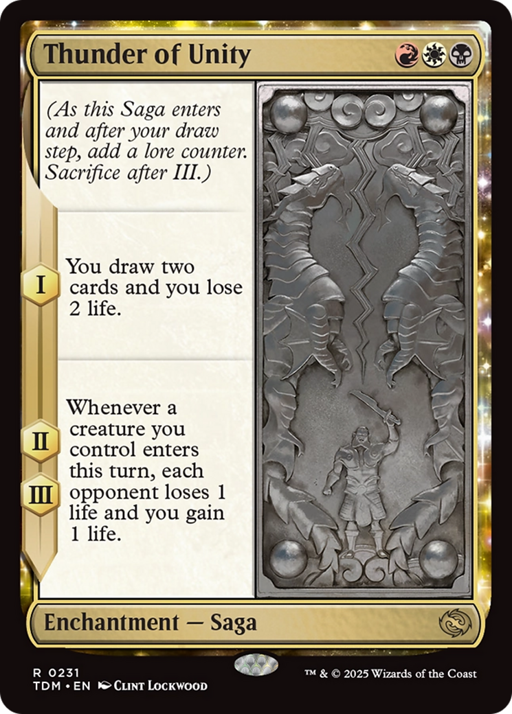 Thunder of Unity (TDM-231)  - Tarkir: Dragonstorm: (enchantment)