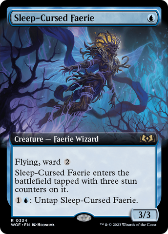 Sleep-Cursed Faerie (Extended Art) (WOE-334)  - Wilds of Eldraine: (Extended Art)