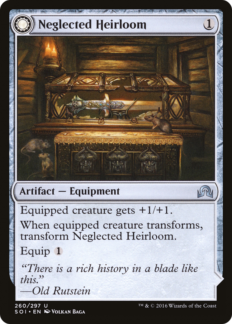 Neglected Heirloom (SOI-260)  - Shadows over Innistrad: (Double Faced Transform)