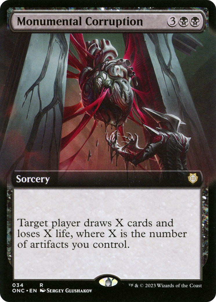 Monumental Corruption (Extended Art) (ONC-034)  - Phyrexia: All Will Be One Commander: (Extended Art)