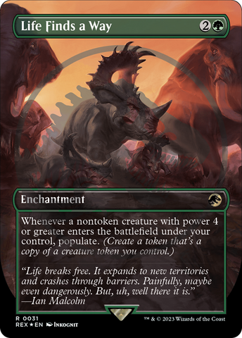Life Finds a Way (Borderless) (Emblem) (REX-031)  Foil - Jurassic World Collection