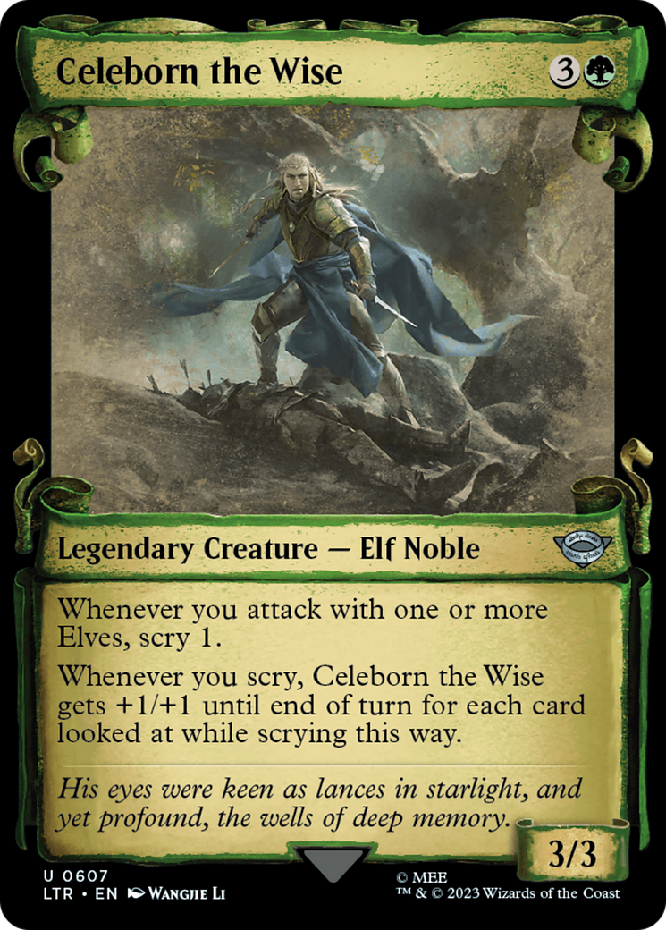 Celeborn the Wise (Showcase Scrolls) (LTR-607)  Foil - The Lord of the Rings: Tales of Middle-earth: (Showcase)