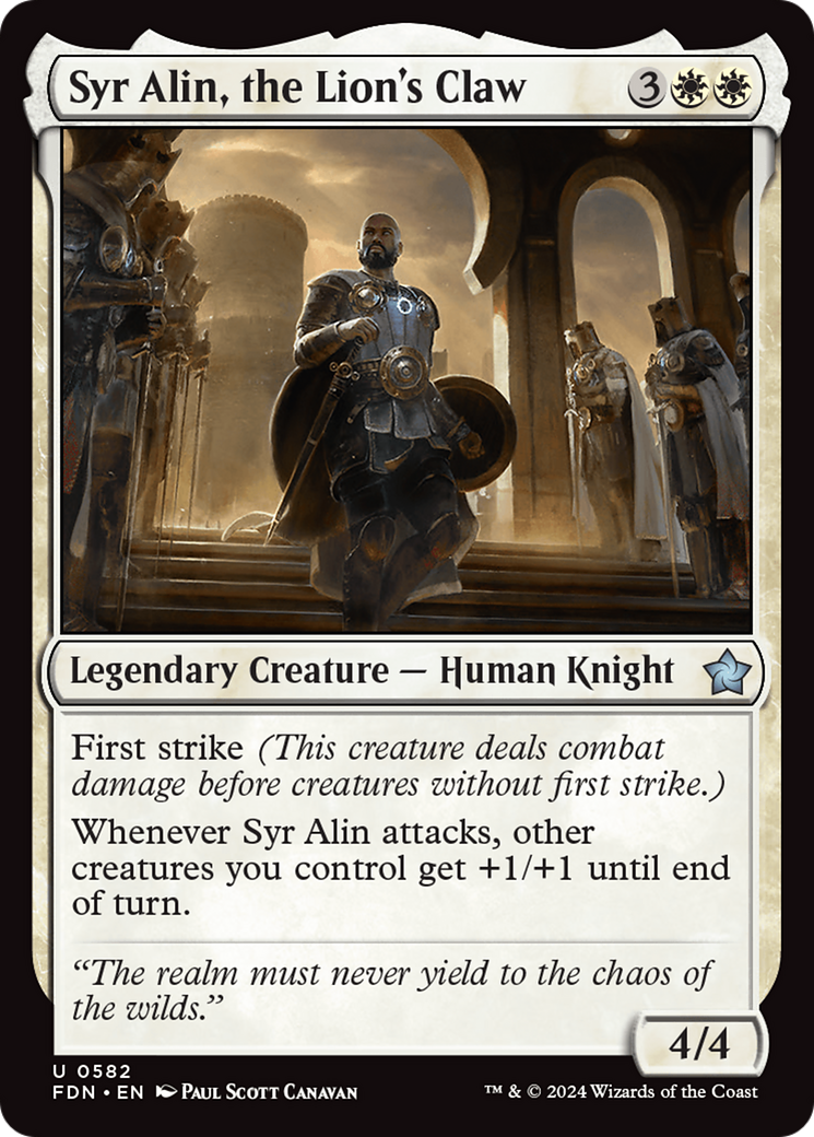 Syr Alin, the Lion's Claw (FDN-582)  - Foundations