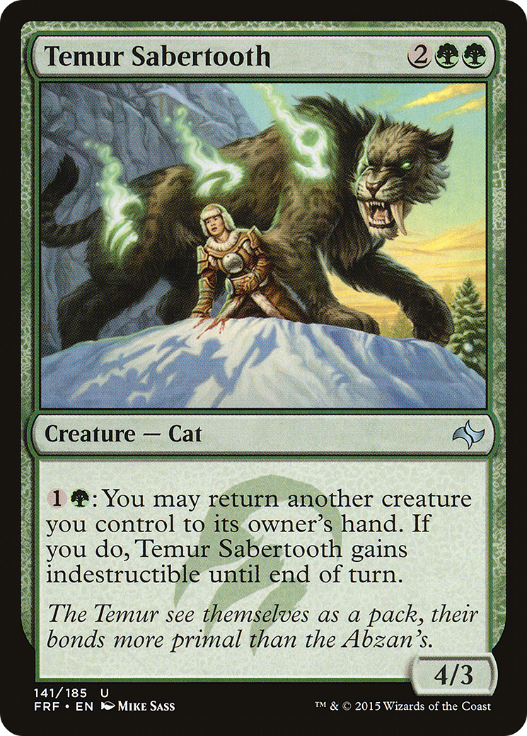 Temur Sabertooth (FRF-141)  Foil - Fate Reforged