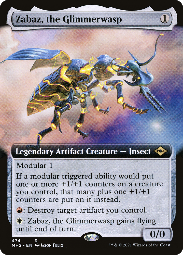 Zabaz, the Glimmerwasp (Extended Art) (MH2-474)  - Modern Horizons 2: (Extended Art)