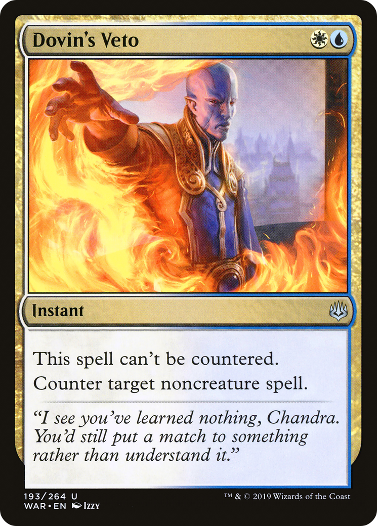 Dovin's Veto (WAR-193)  Foil - War of the Spark