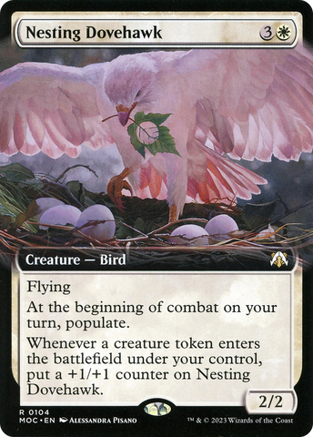 Nesting Dovehawk (Extended Art) (MOC-104)  - March of the Machine Commander: (Extended Art)