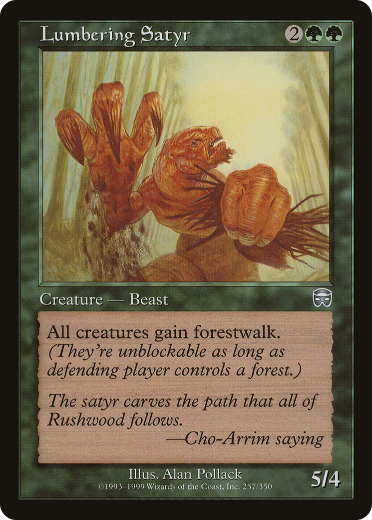 Lumbering Satyr (MMQ-257)  Foil - Mercadian Masques
