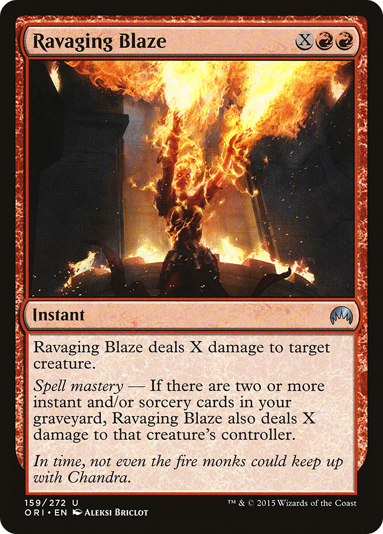 Ravaging Blaze (ORI-159)  Foil - Magic Origins